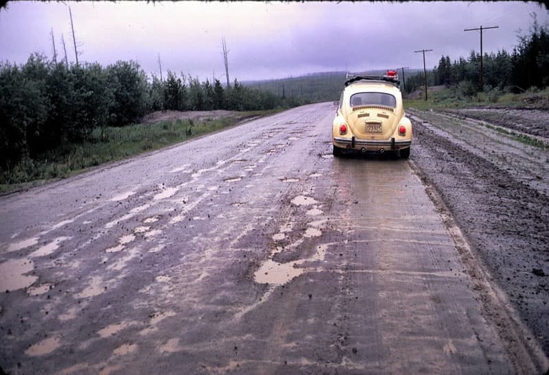 1971 Alaska trip with VW Beetle