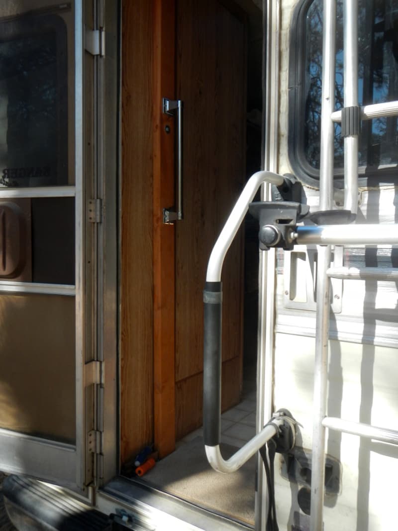 Camper Entry With Grab Bar