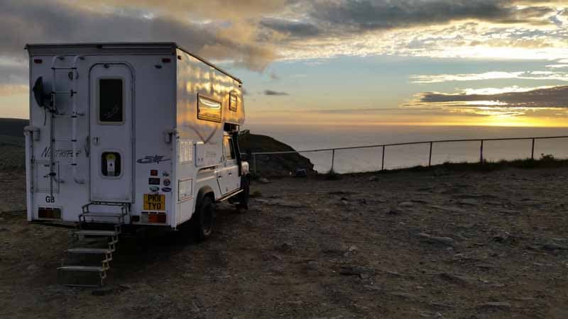 Northstar Camper enjoying the Nordkapp Sunset