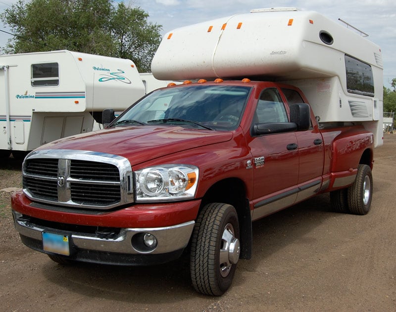 Sport Cam Camper Loaded On Truck