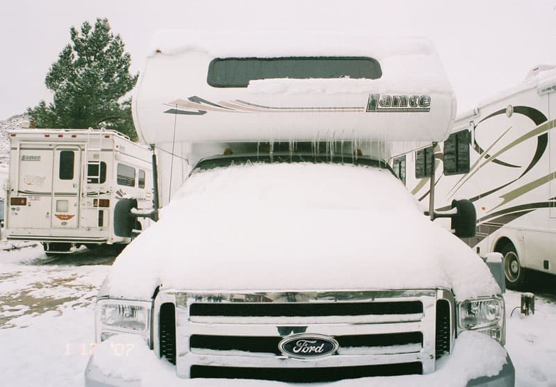 Mary Anne's Lance 1121 snowbound in Sanderson, Texas