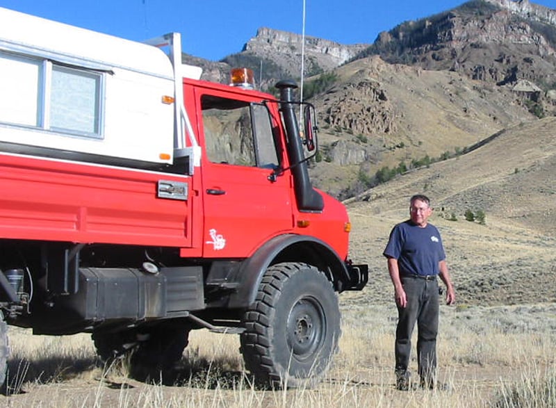 Unimog Camper at the Shoshone River