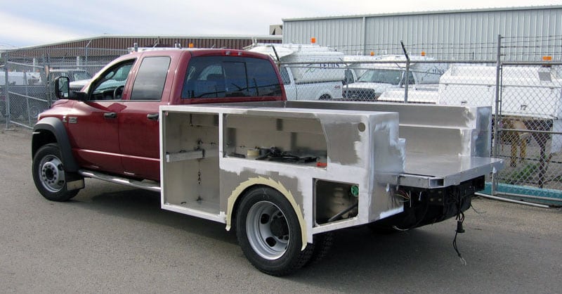 Custom Truck Bed Being Worked On