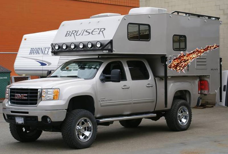 Bruiser Camper And GMC Truck