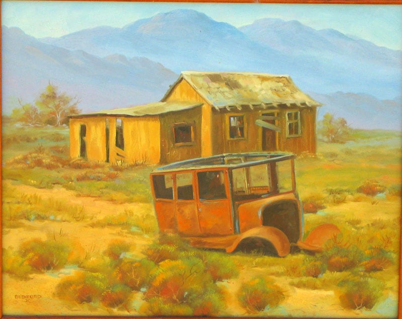 Painting Rhyolite, Nevada