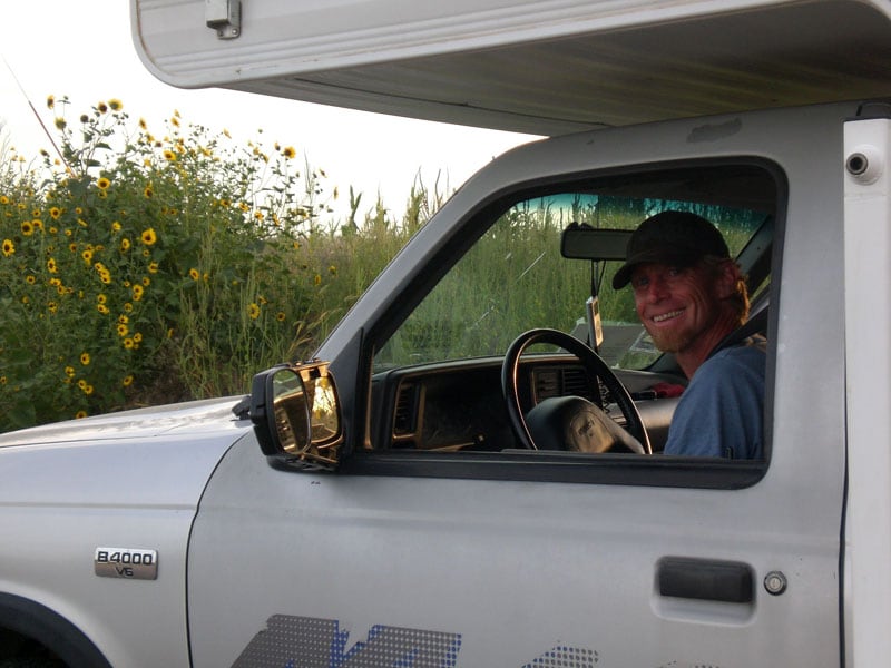 Patrick In His Mazda Truck