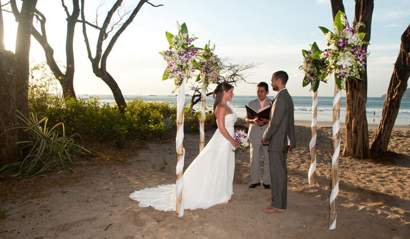 Getting hitched on Playa Langosta in Costa Rica