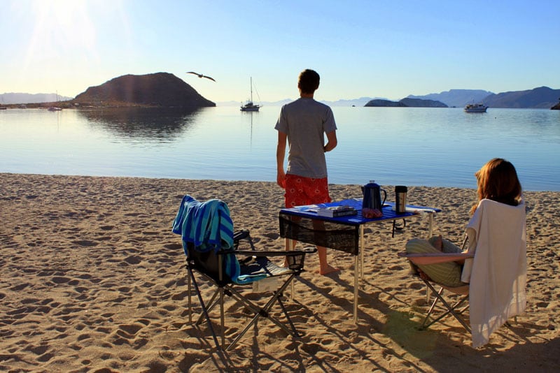 Morning Coffee In Paradise Baja Conception Mex Sea Of Cortez