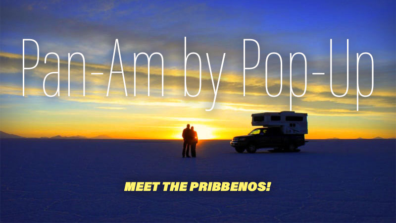 Pam-Am in a Palomino pop-up truck camper