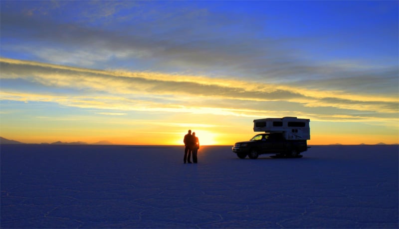 Salar De Uyuni Southwest Bolivia Sunset