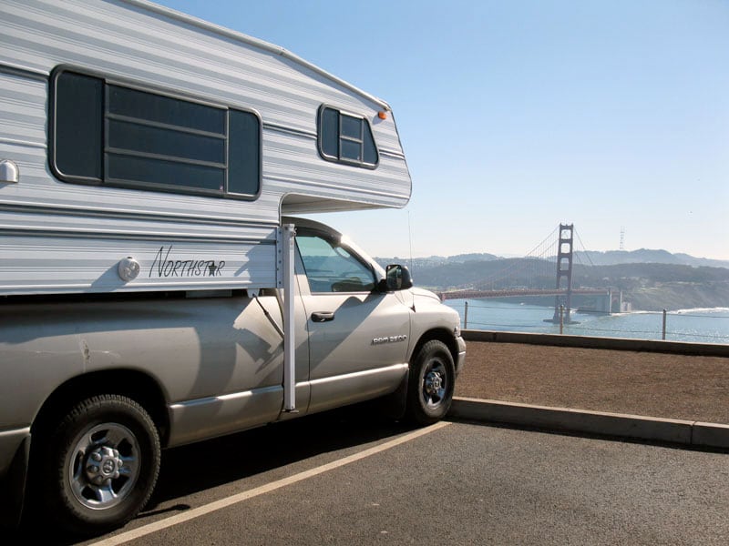 Golden Gate Bridge San Francisco With Camper