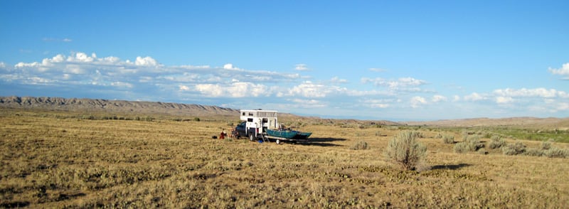 Camping On BLM Land South Of Cody Wyoming