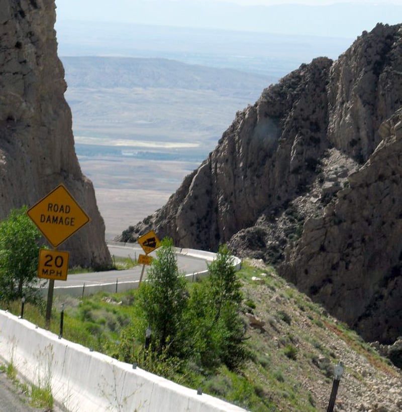 Steep Road In The Bighorn Mountains