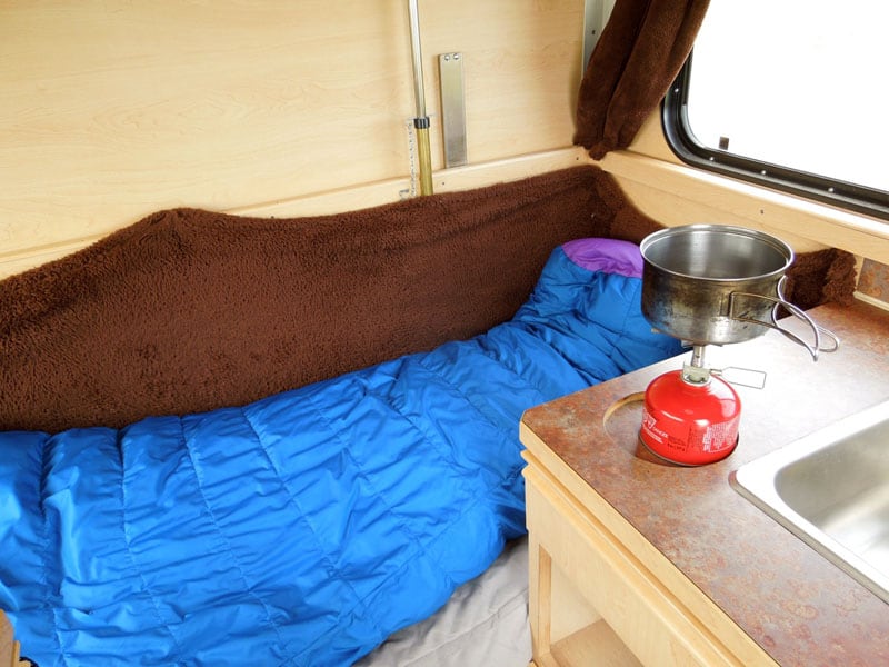 Alaskan Mini Camper Inside Bed