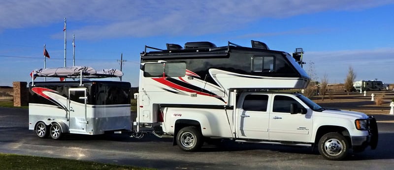 Painted Truck Camper And Trailer