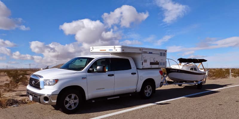 Tugboat Four Wheel Camper Roadside Pulloff