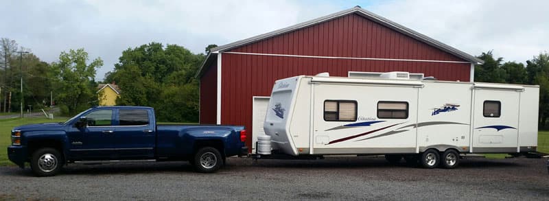 2015 Chevy 3500 Dually with travel trailer