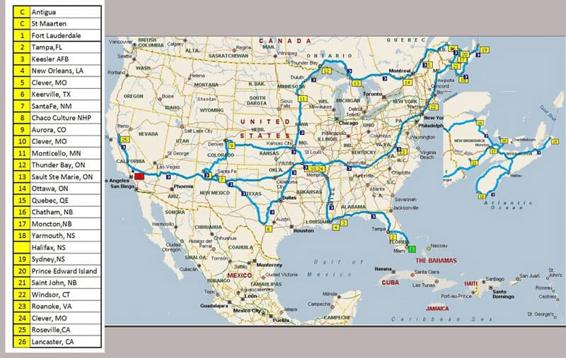 2015 Travel Map