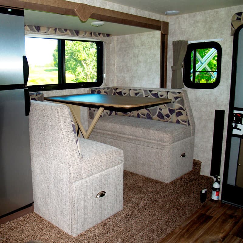 Prada interior decor in Eagle Cap Campers