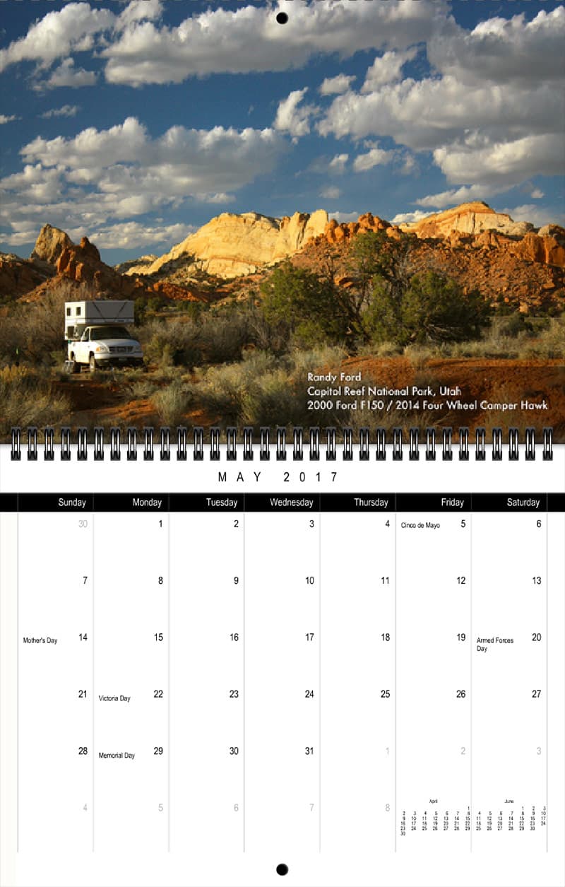 2017 Truck Camper Magazine Calendar May