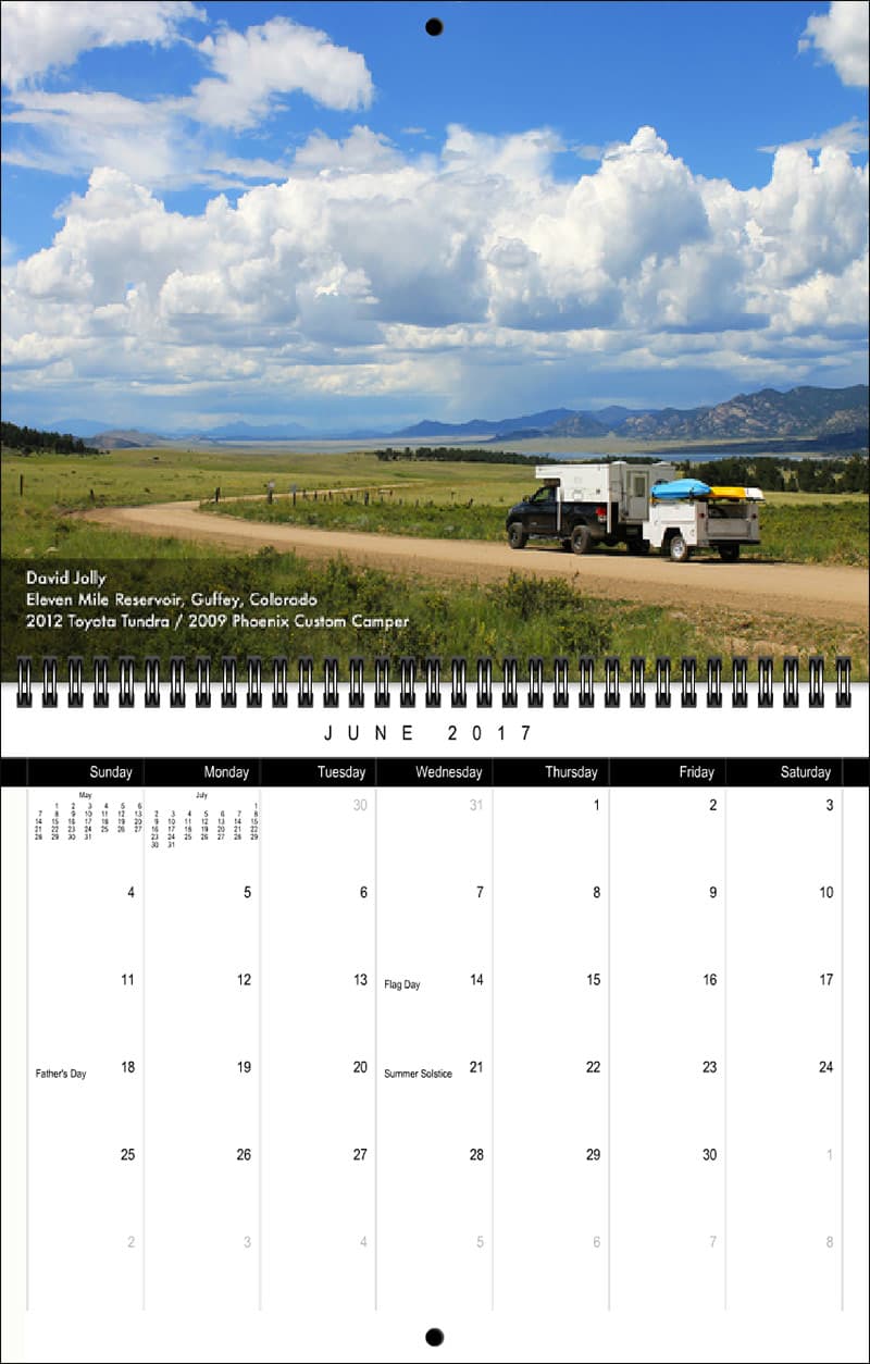 2017 Truck Camper Magazine Calendar June