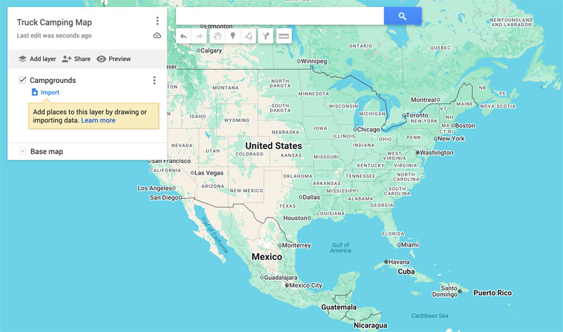 Screenshot Google Map Getting Started