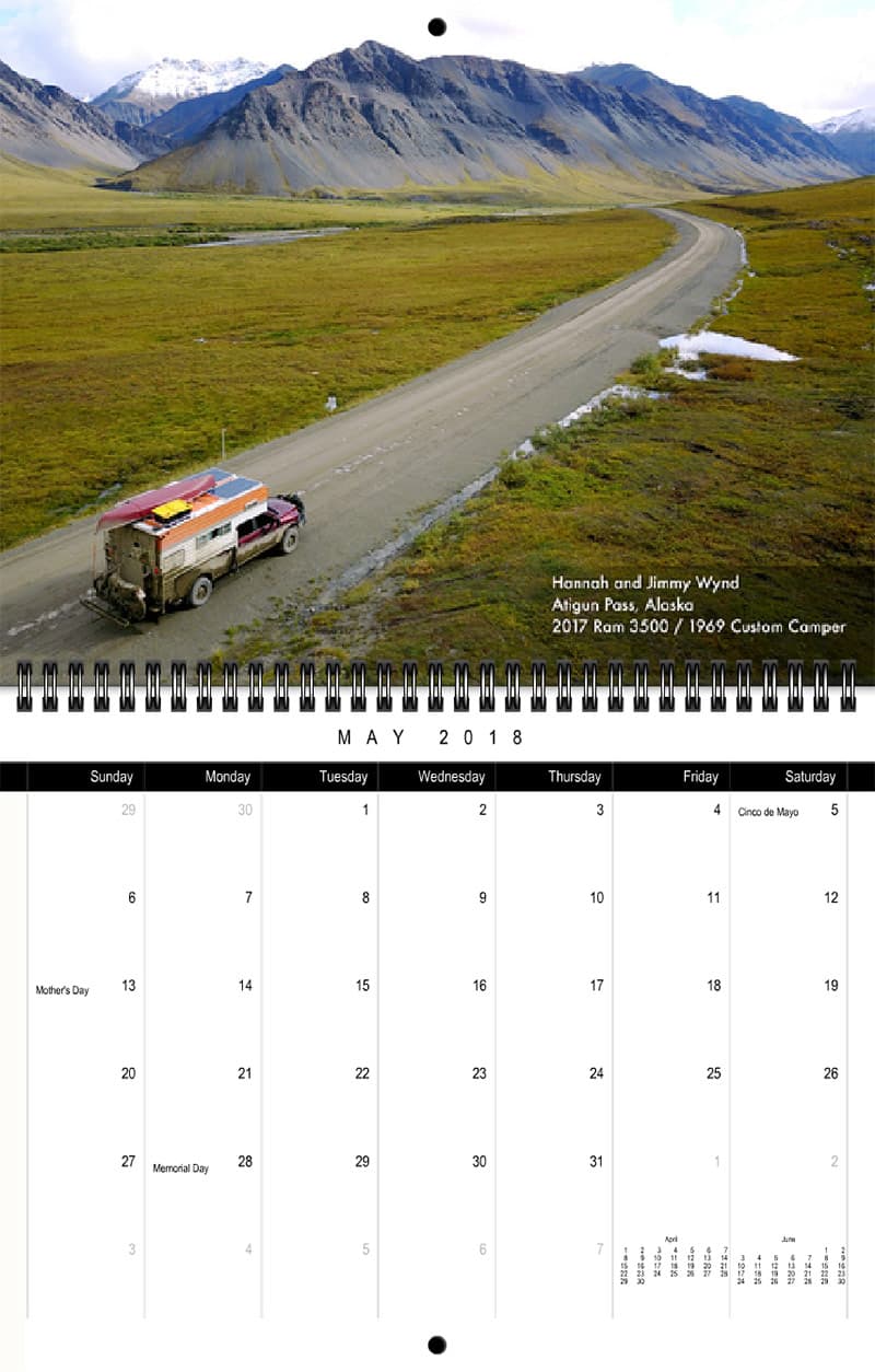 2018 Truck Camper Magazine Calendar May