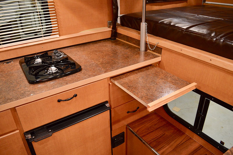 Alaskan Flatbed Camper laminate countertops Wilsonart color