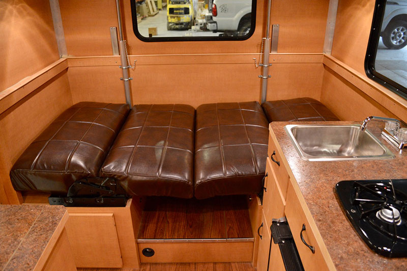 Alaskan Flatbed Camper Dinette Into Bed