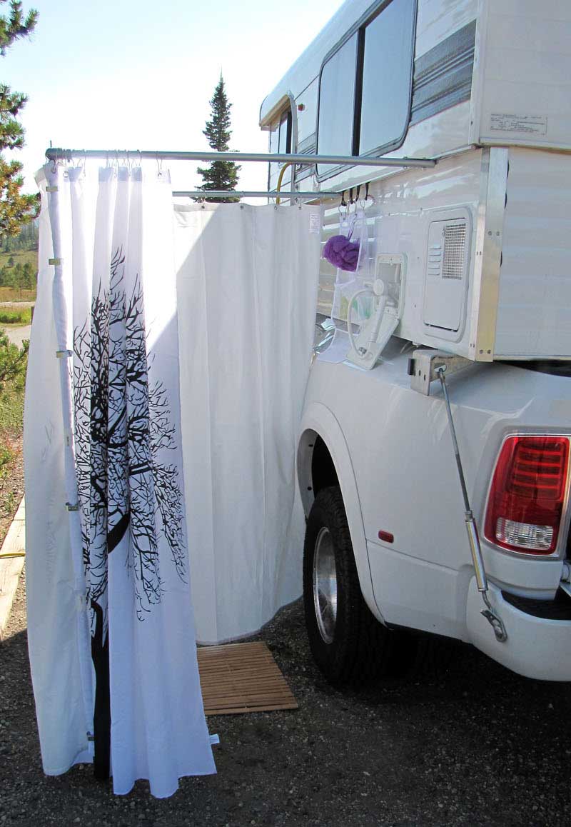 Alaskan Camper Outdoor Shower Solution