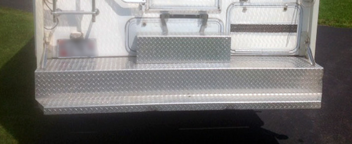 Aluminum Diamond Plate Covering Steps 2