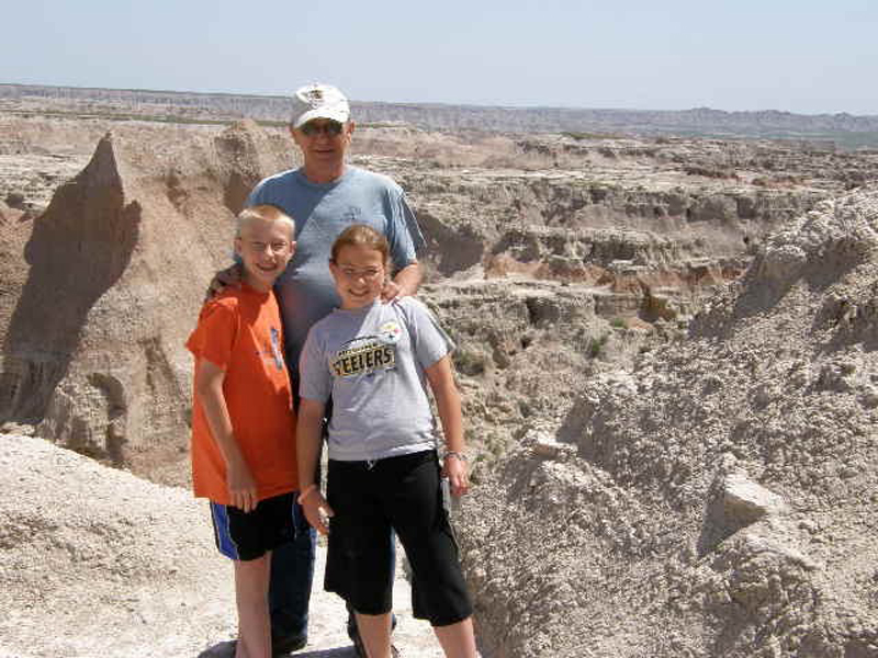 Badlands with grandkids