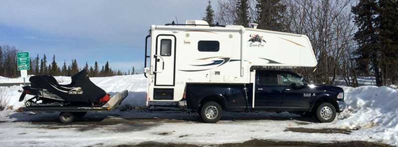 Camping Along Lake Louise Road Ice Fish