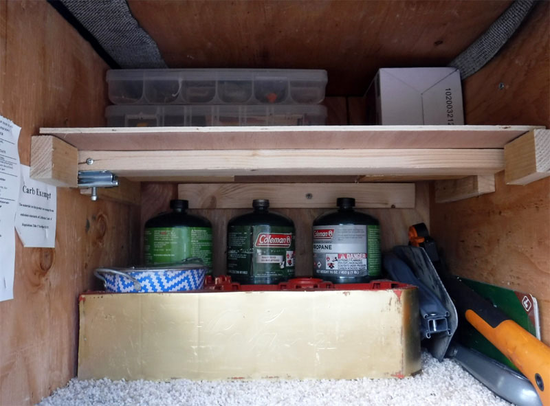 Exterior Storage Compartment With Shelf