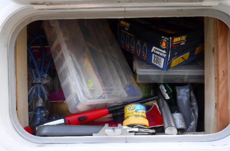 Exterior Storage Compartment Before Organization