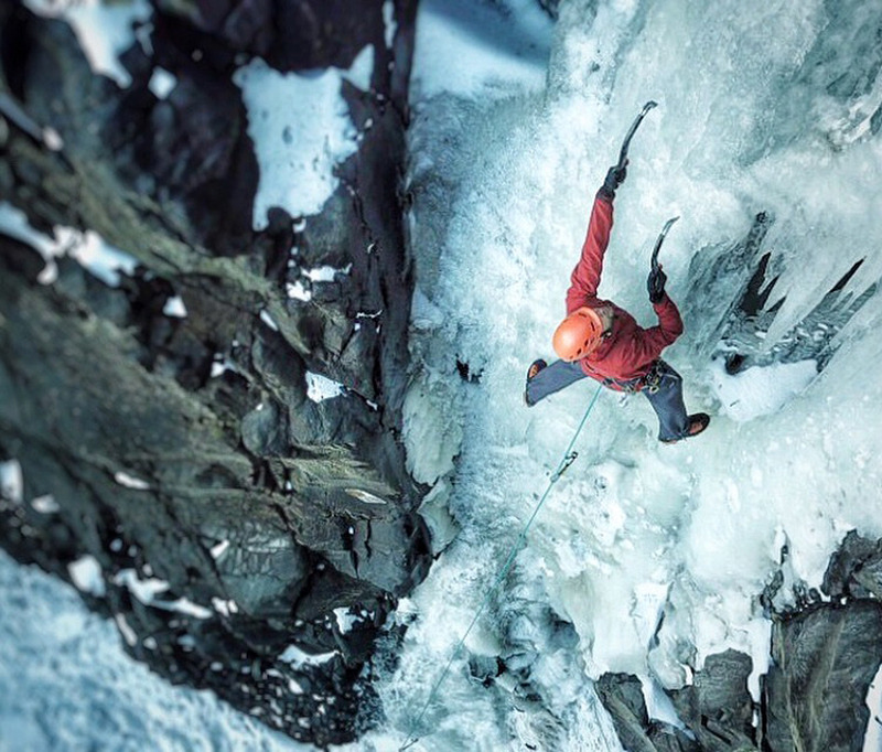 Ice Axe And Clampons To Climb Ice