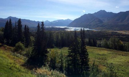 Matanuska Glacier From The Dining Room Of The Long Rifle Lodge