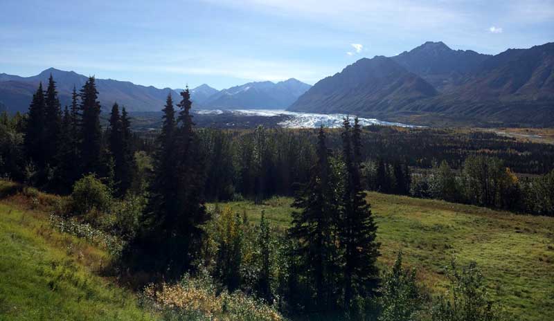 Matanuska Glacier From The Dining Room Of The Long Rifle Lodge