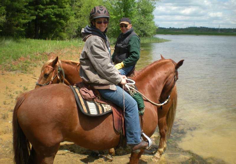 Riding Missouri Fox Trotting Horses On Trail