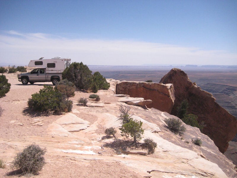 Dry camping in Muley Point, Utah