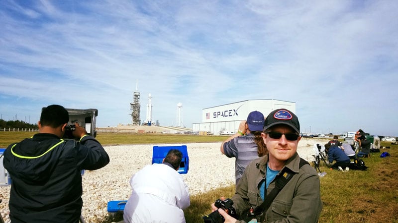 Setting Up Cameras For Space X Launch