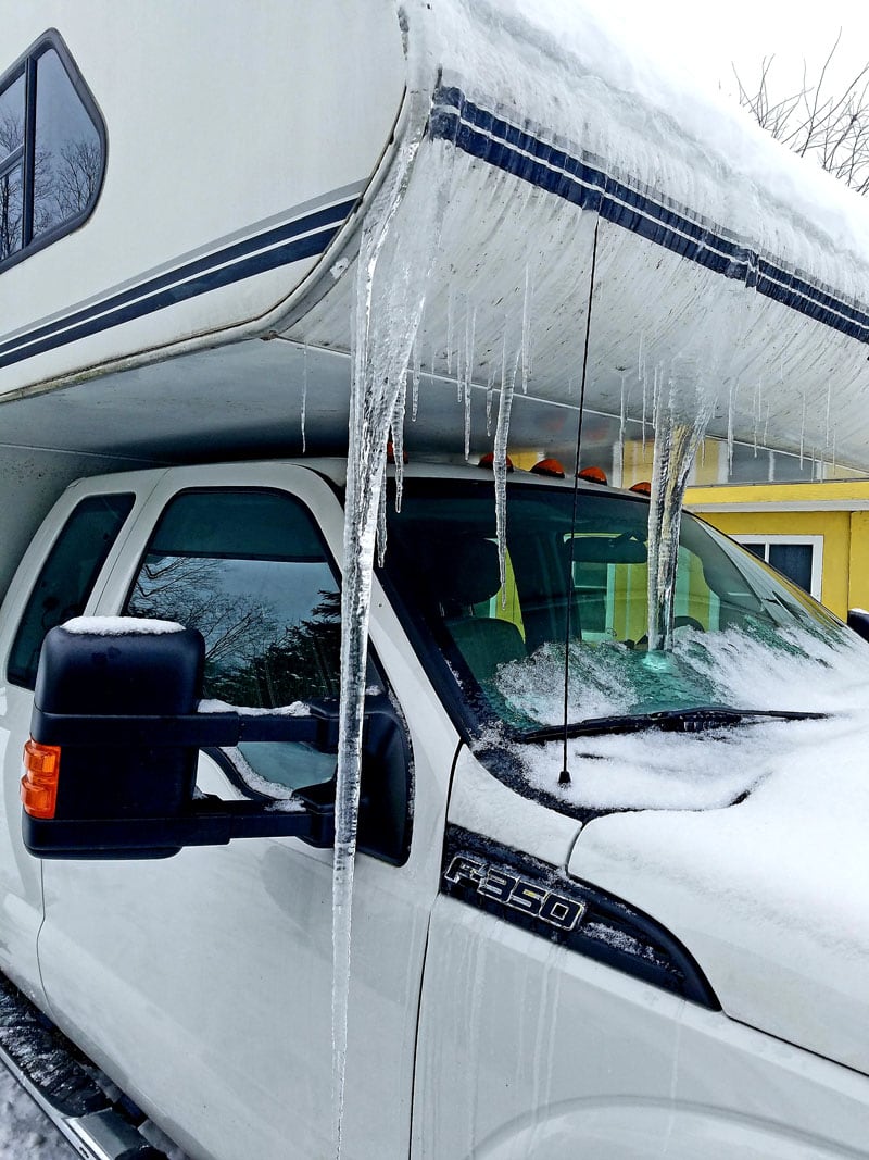 Snow And Ice on Lance Camper