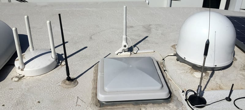 Antenna Farm On Camper Roof