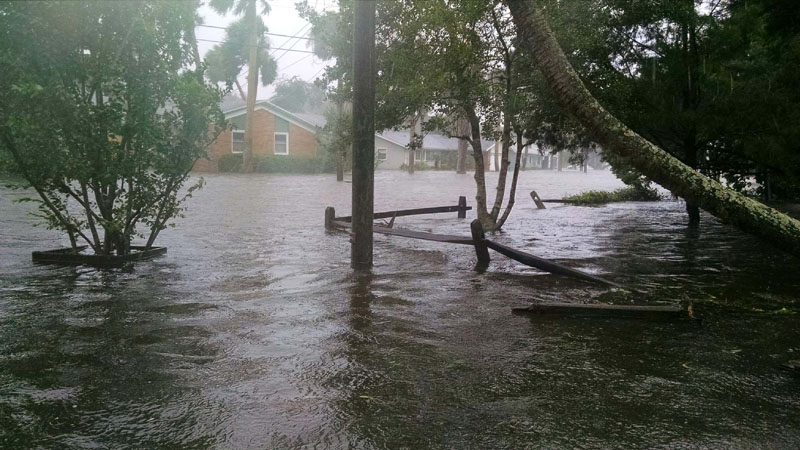 Damage From Flooding Hurricane Matthew