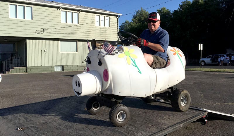 Dan Driving The Pig Train In LaGrande