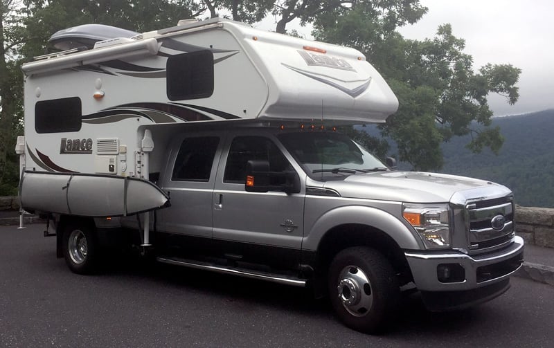 Porta Bote On Side Of Lance Camper