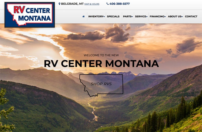 RV Center Montana New Website