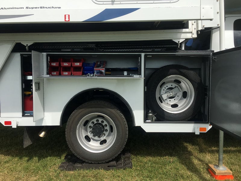 Storage In Bed Accommodates 19.5 Spare Tire