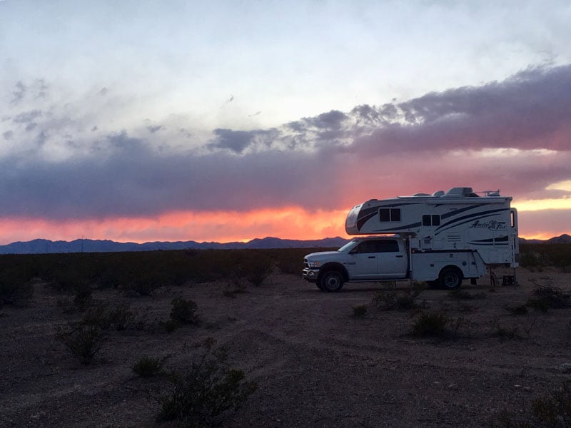 Sunset On BLM Land In Elephant Butte New Mexico