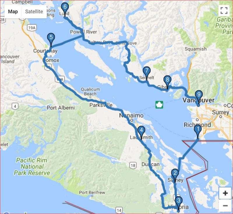 circle tour vancouver island